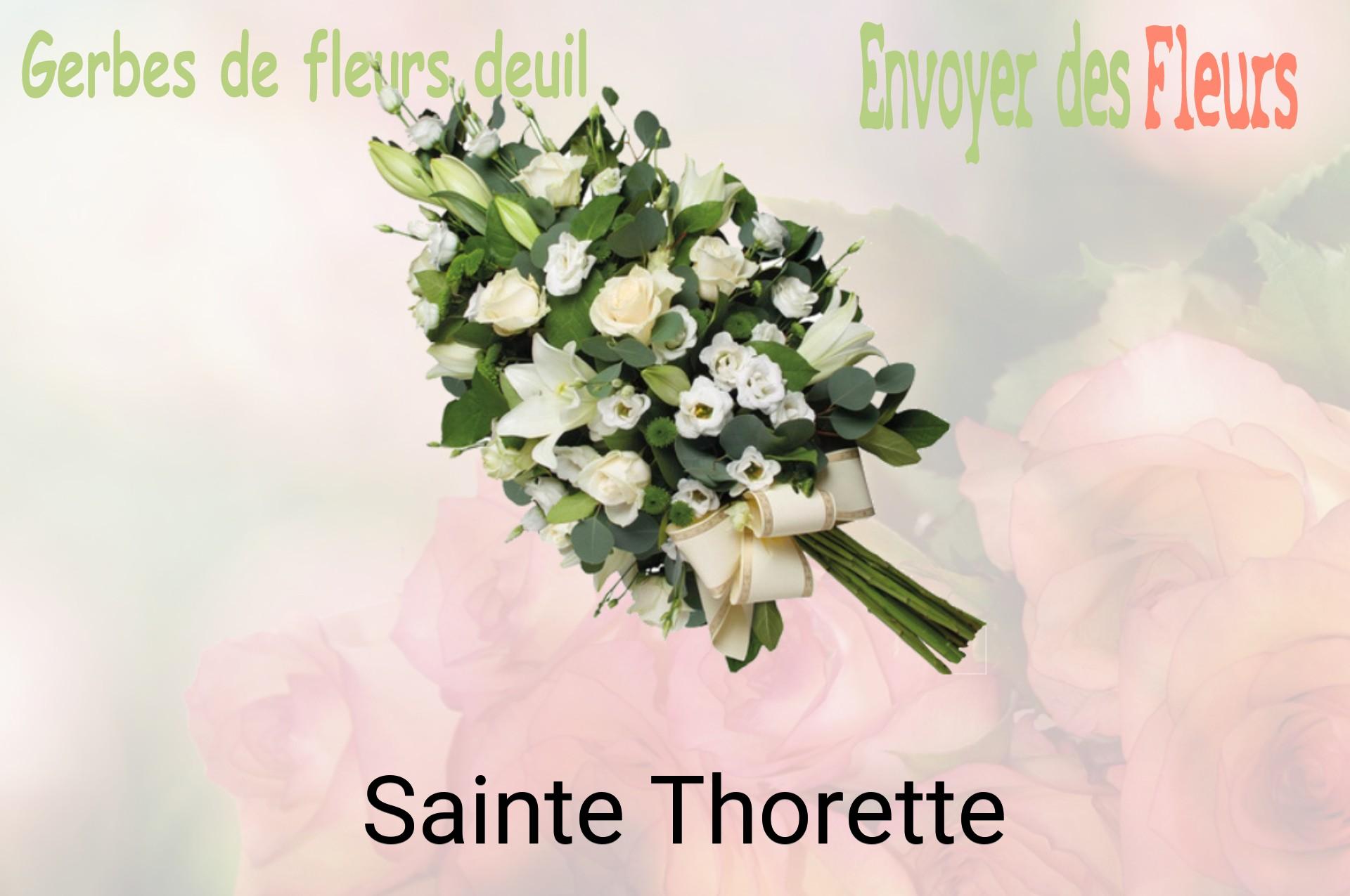 Gerbe de fleurs de deuil livrée à Sainte-Thorette